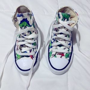 Pixelated Dino high top converse